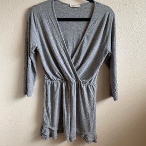 Grey wrap style romper #94